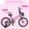 Adjustable Kids Bicycle with Hand Coaster Brake and Basket Training Wheels Perfect Gift for Girl or Boy